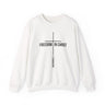 Freedom in Christ Christian Sweatshirt – Galatians 5:1 in white | Faith Culture