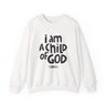 I Am a Child of God Christian Sweatshirt – 1 John 3:1 in white | Faith Culture