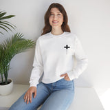 John 3:16 Cross Christian Sweatshirt in white | Faith Culture
