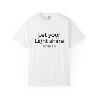 Let Your Light Shine Christian T Shirt | Matthew 5:16 White
