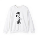 Mighty God Christian Sweatshirt in white | Faith Culture