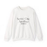 Serve One Another Christian Sweatshirt – Galatians 5:13 in white | Faith Culture