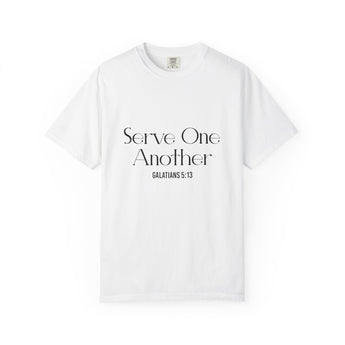 Serve One Another Christian T Shirt | Galatians 5:13 White