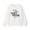 Where the Spirit Is There’s Freedom Christian Sweatshirt – 2 Corinthians 3:17 in white | Faith Culture