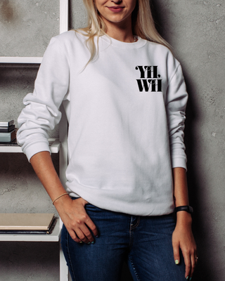 Yahweh Christian Sweatshirt in white | Faith Culture